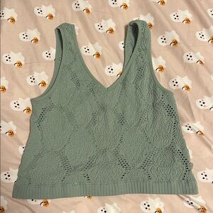 Green crop top
